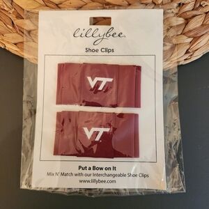 Virginia Tech Hokies Lillybee U Shoe‎ Clips NCAA Sorority Cheer Alumn 📣